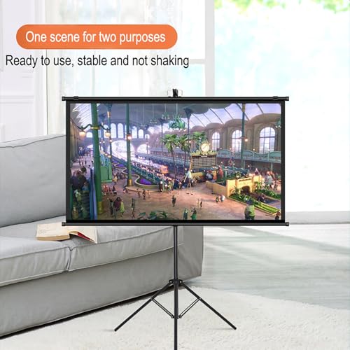 Pantalla de proyector portátil 60-72 pulg 16:9 con trípode miniatura 5