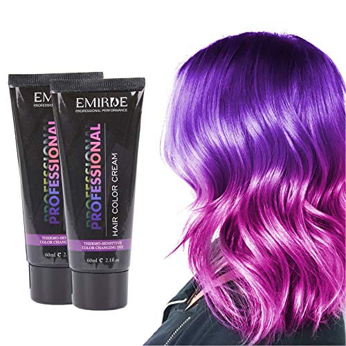 Emirde Professional Hair Color Tint Kit, 2 Pcs Unisex Hair Color Wax Hair Dye Hairstyle Coloring Cream for Party, Cosplay, Halloween, Masquerade, Hair Mud 2.04oz (With a set of hair dyeing tools)