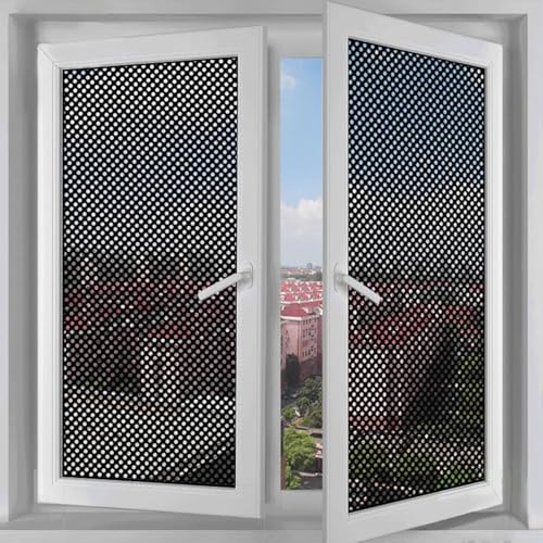 Vinilo para ventana con privacidad perforado negro 45x100cm miniatura 4