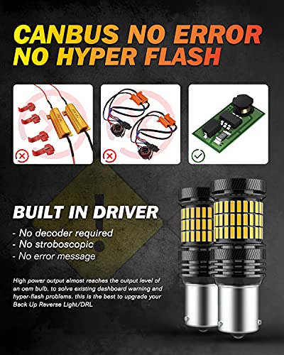 Oushi Bau15S Py21W Led Bulb, Canbus 7507 1156 1156Py Ry10W Led Bulb Super Bright Replacement For Car Back Up Reverse Light Tail Light Daytime Running Light, 6500K Xenon White (Pack Of 2) #TOP6