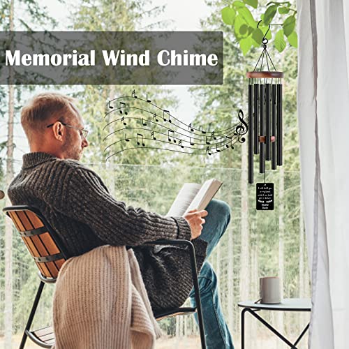 Image of Personalized Custom Wind Chimes Memorial Gift for Loss of Loved One Mother Dad Mom Dog Pets Customized Outdoor Sympathy Wind Chimes with Photo Text