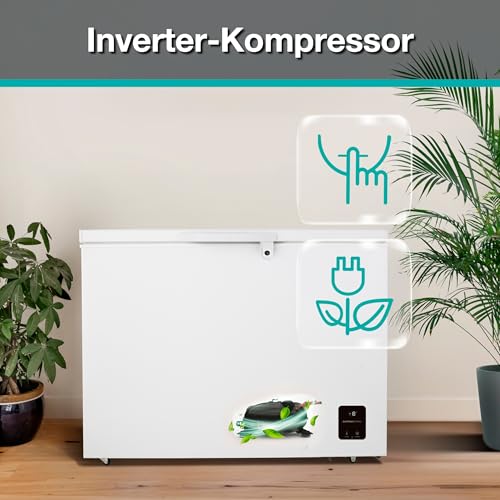 Gorenje FH30DAW Gefriertruhe/Höhe 111,4 cm/Gefrieren 297L/ LED Beleuchtung/Mit Hochleistungsrollen/FastFreeze/Sicherheitsschloss, Weiß