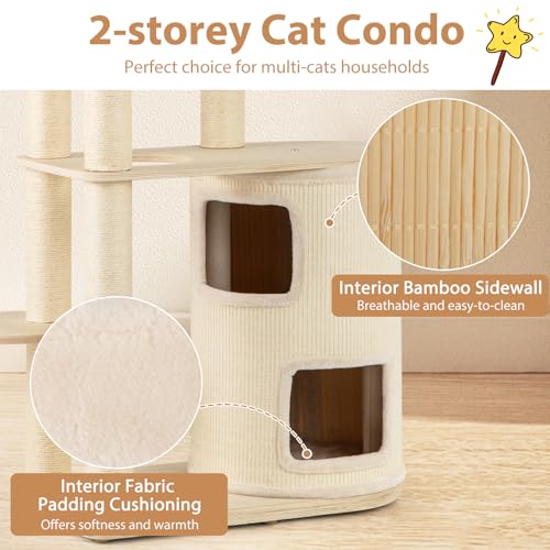 Árbol para gato moderno alto 60 pulgadas miniatura 5