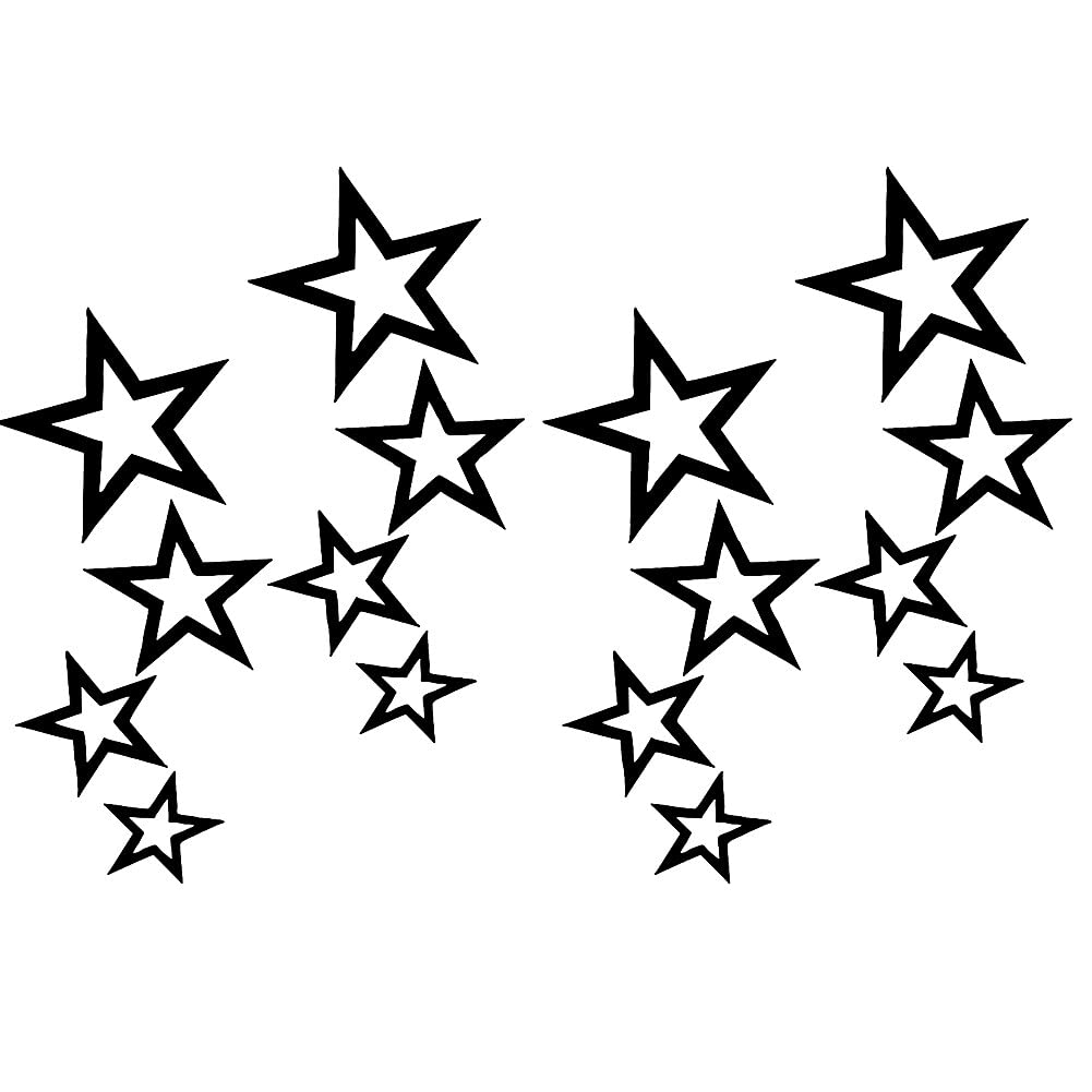 Calcomanías de estrella para coche y decoración reflectante en ventanas de camiones o maletas