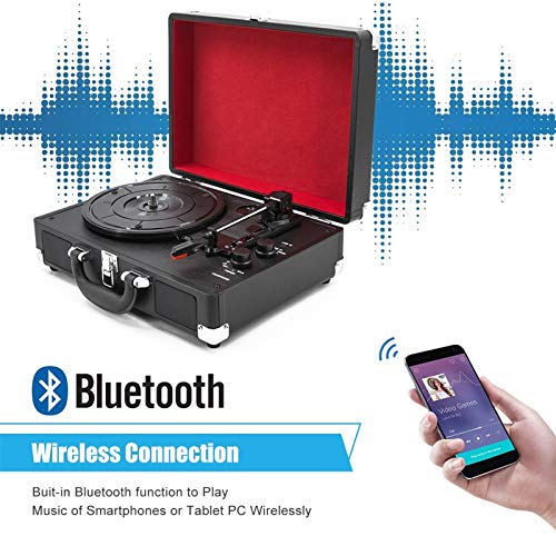 Platine Vinyle Phonographe, Tourne Disque Bluetooth Turntable en Vinyle À 3 Vitesses Bluetooth Intégré en Haut-parleurs… - Les Beatles, Paul McCartney, John Lennon, RIngo Starr, George Harrison Platine Vinyle Phonographe, Tourne Disque Bluetooth Turntable en Vinyle À 3 Vitesses Bluetooth Intégré en Haut-parleurs… – Image 3