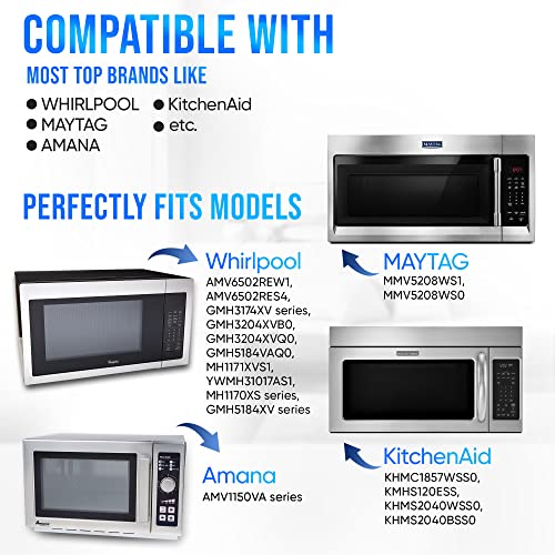 Omaeon 8206230A Filter Compatible With Whirlpool Microwave Filter, Maytag Microwave Filter Replacement, Kitchenaid Charcoal Filter. Part 8206230 Ap4299744 Ps1871363, Pack Of 2 #TOP4