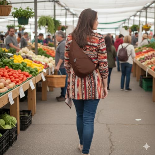 Image of AmeriBag Healthy Back Bag 15 inch Nylon Ergonomic Crossbody Sling | Ergonomic