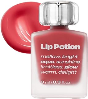 Lip Potion Aqua Glow No.3 Sugar Rose | Hydrating, Non-Sticky Gloss with Sheer Radiance | 0.3 Oz