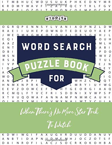 Word Search Puzzle Book for When There's No More Star Trek To Watch