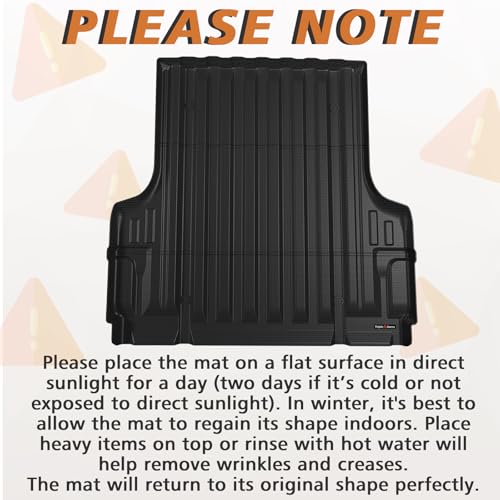 Image of TripleAliners Truck Mat Compatible with 2005-2021 Nissan Frontier 5FT Accessories, Truck Bed Mat Heavy Duty Custom Fit All Weather Protection TPE Pickup Liner