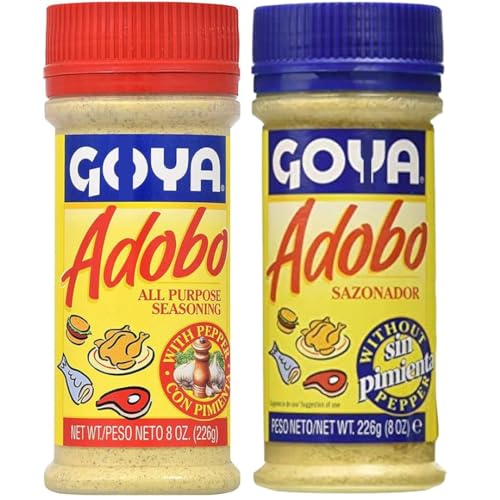 Pack GoyaAdobo Sin Pimienta y Con Pimienta 226 gr, Sazonador - Perfecta combinación de ajo, óregano y especias