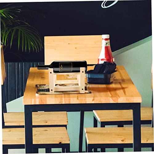 Soporte de madera moderno para botellas de vino miniatura 6