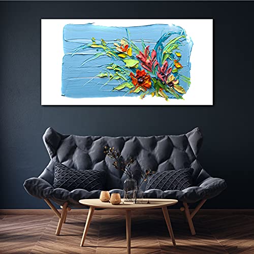 Impression d'interieur fleurs 3D image sur toile photo 140x70 - 2