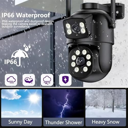 Cámara PTZ exterior 8MP 4K para proteger el jardín de casa con pantallas duales WiFi 6