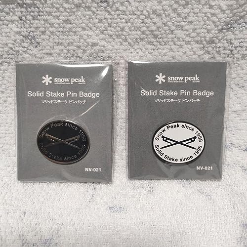 Snow Peak Pin Badge Black and White Set Novelty Snow Peak