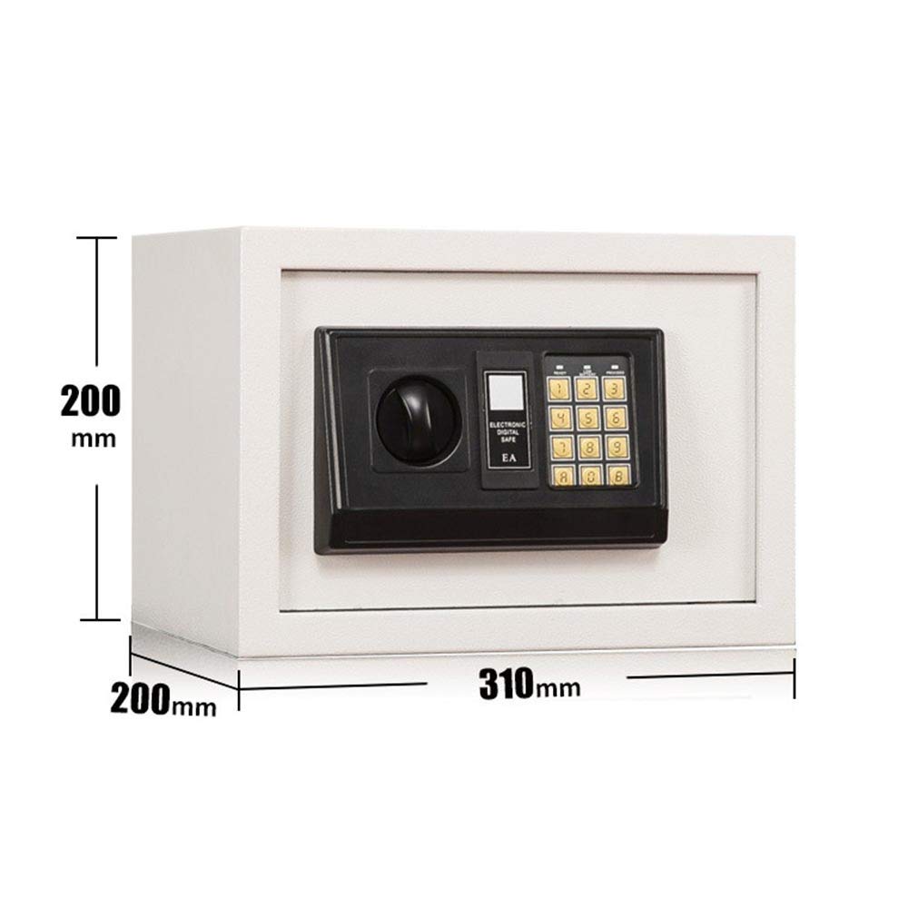 Casseforti Cassetta di Sicurezza Digitale in Acciaio Nascosta con Serratura per casa, Ufficio, Hotel, Gioielli, Contanti, Storaeasy Cassaforte compatta e robusta/Bianco/20X31X20 cm