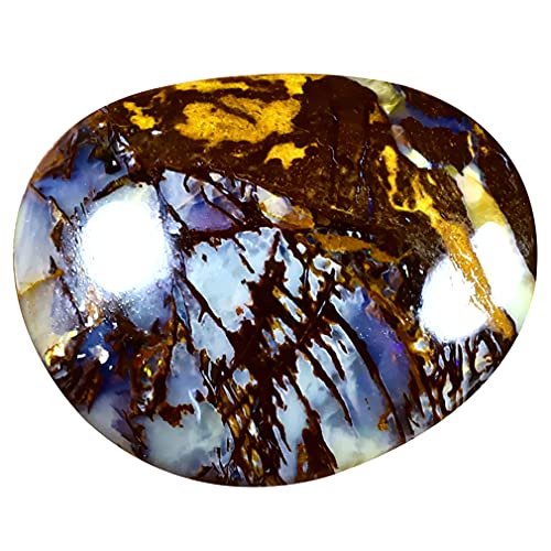 Opale rocheuse naturelle de 10.91 carats, l'éclat multicolore d'une gemme d'exception