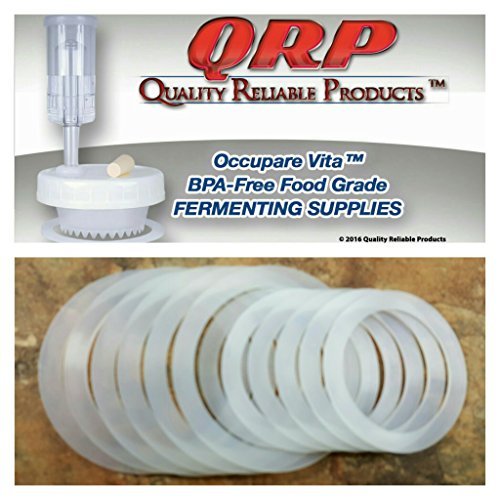 QRP AIRTIGHT REGULAR and WIDE MOUTH SEALS for Mason Jars Reusable Food Grade Silicone STAY PUT INSIDE the Lid (6-2.5