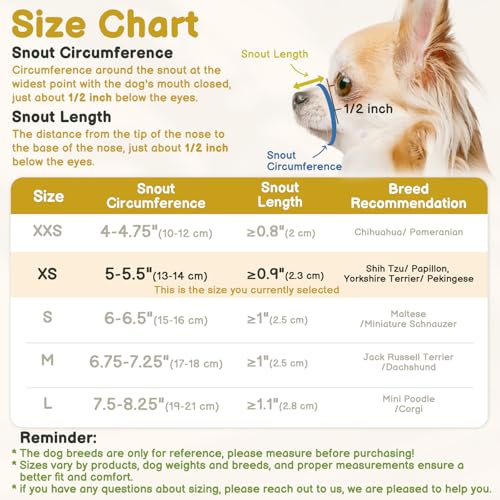 Image of Mayerzon Mesh Muzzle for Short Snout and Small Medium Dogs Anti-Biting, Focus on Brachycephalic Dogs like Chihuahua Pomeranian, Breathable Fabric, Opening Front, Allow Panting, for Grooming Vet Visits
