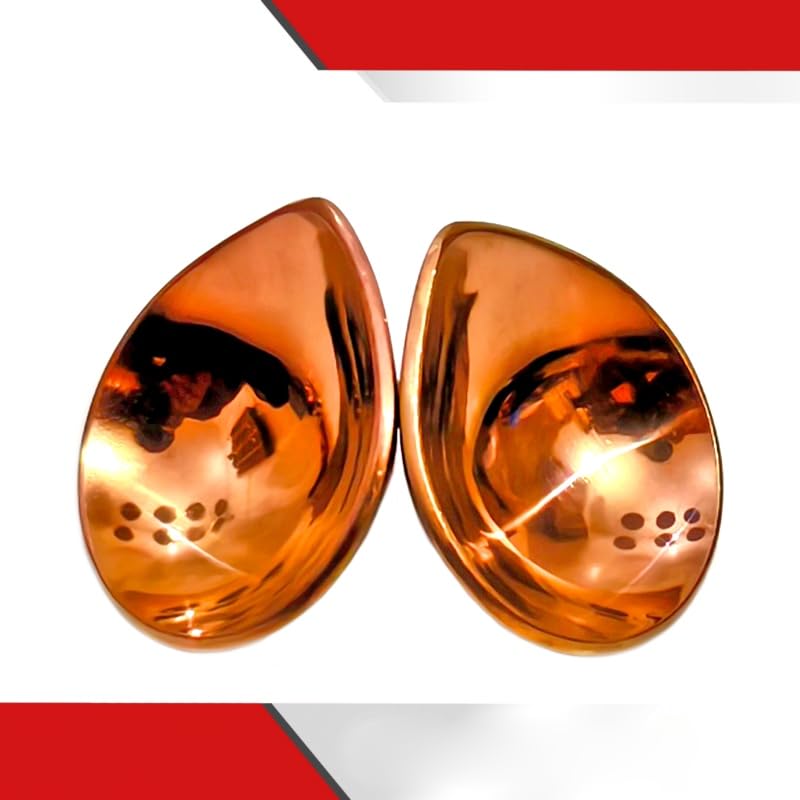 Corneal Eye Shield Protector, Stainless Steel, 18mm x 21mm Small, Rose Gold, 2-Piece Set, Model II