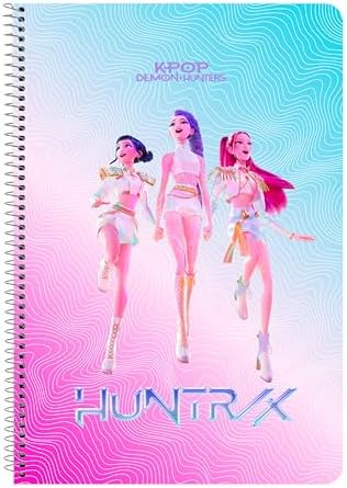 K-POP Demon Hunters - STATIONERY - Cuaderno, Libreta Folio 80 hoj...