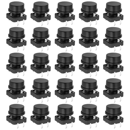 Micro-interrupteur poussoir 4 broches selfreset 12x12x7.3 pour petit électroménager et auto
