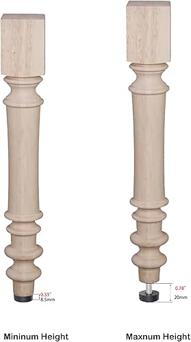 Miniatura 4 de Niveladores de muebles ajustables de rosca UNC de 14 a 20 UNC, niveladores roscados, pies atornillados para muebles, nivelación deslizante para