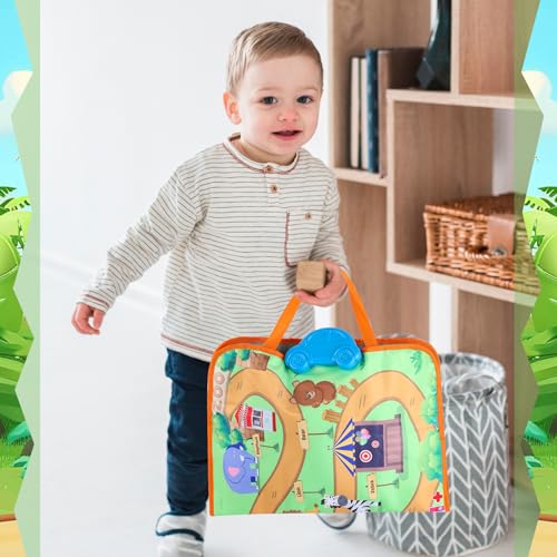 Image of Jetbotell Baby Music Mat Toys for Toddlers 1-3, New Interactive Mode | Animal Touch Play Blanket | 3 Musical Songs | 8 Animal Sounds | Folding and Storage 2-in-1 | Early Educational Toys