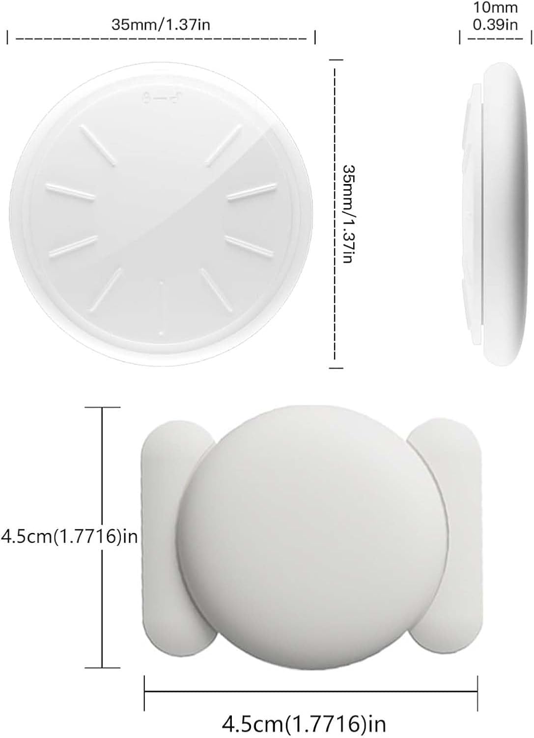 Car GPS Tracking Device for Vehicles, 2PCS Real Time GPS Tracker, Work with Find My (iOS Only),Hidden Mini GPS Tracker,No Monthly Fee (White Tracker, White Magnetic Case)