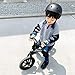 Soft-Style Kids Knee and Elbow Pads with Bike Gloves, Flexible Impact-Resistant Gear for Ages 2-11, Designed for Balance Bikes, Roller-Skating, and Skateboarding (Black, Medium)