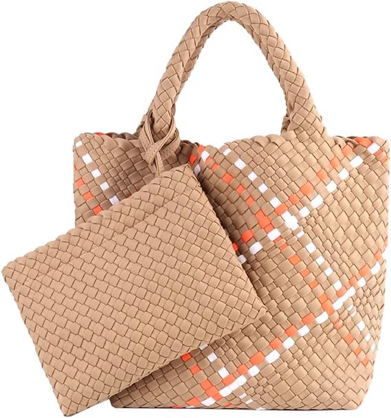 Bolso Tote tejido para mujer estilo moderno miniatura 1