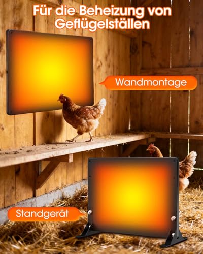 wärmeplatte küken mit Timer, 5℃-80℃ 110W Winter Hühnerstall Heizung Flat Panel Chick Heater, geeignet 40cm x 30cm inkubator kükenstall für Haustiere, Küken, Kätzchen，Farm Frostschutz