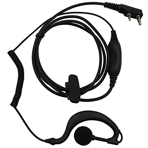 Tenq G Shape Earpiece Headset PPT for 2 PIN Kenwood Baofeng Puxing Quansheng Weierwei Wouxun Two Way Radio Tenq G Shape Earpiece Headset PPT for 2 PIN Kenwood Baofeng Puxing Quansheng Weierwei Wouxun Two Way Radio