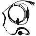 Tenq G Shape Earpiece Headset PPT for 2 PIN Kenwood Baofeng Puxing Quansheng Weierwei Wouxun Two Way Radio