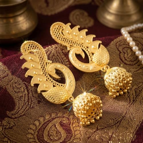Image of JFL - Jewellery for Less Gold Plated Copper Earrings For Women