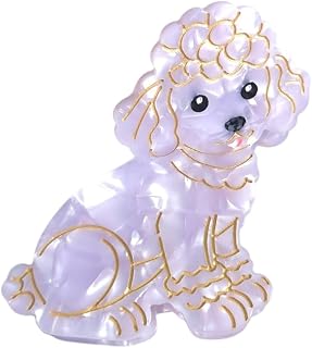 Cute Poodle Dog Hair Clips,Funny Acetate Puppy Claw Clip,Dog Claw Clip for Women