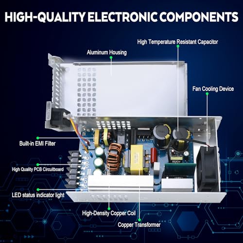 Image of VAYALT 48V 20.8A 1000W DC Switching Power Supply, Universal Regulated Switching AC 110V /220V to DC 48V Transformer, Power Supply for Industrial, CCTV, Computer Project, 3D Printer, LED Strip Light