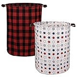 Seebel Storage Basket,Nursery Hamper Canvas Laundry Basket Foldable with Waterproof PE Coating Large