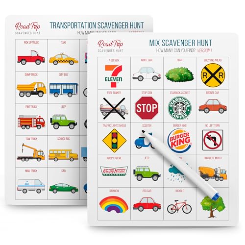 WELL BALANCED Car Bingo - Road Trip Essentials: Car Activities and Games for Kids Ages 4-8