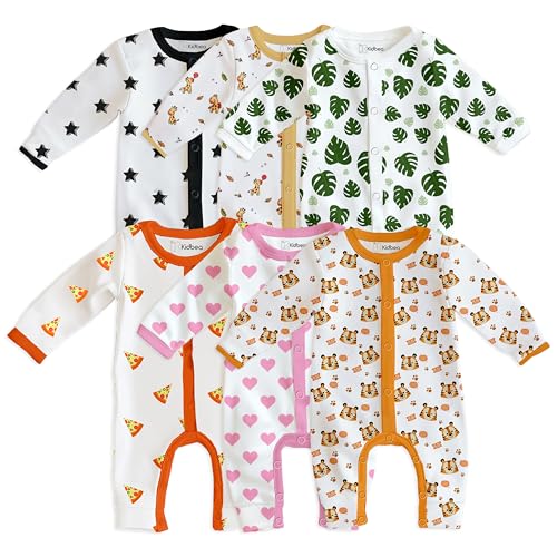 Image of Kidbea Organic Cotton Full Sleeve Baby Rompers | Soft, Cute Printed Romper for Baby Boy & Baby Girl Playwear