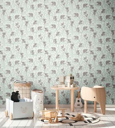 A.S. Création Lilly & Luis Non-Woven Wallpaper with Animals in Brown, Grey, Green - 10,05 x 0,53 m Wallpaper for Kids - 771342 - Image 2