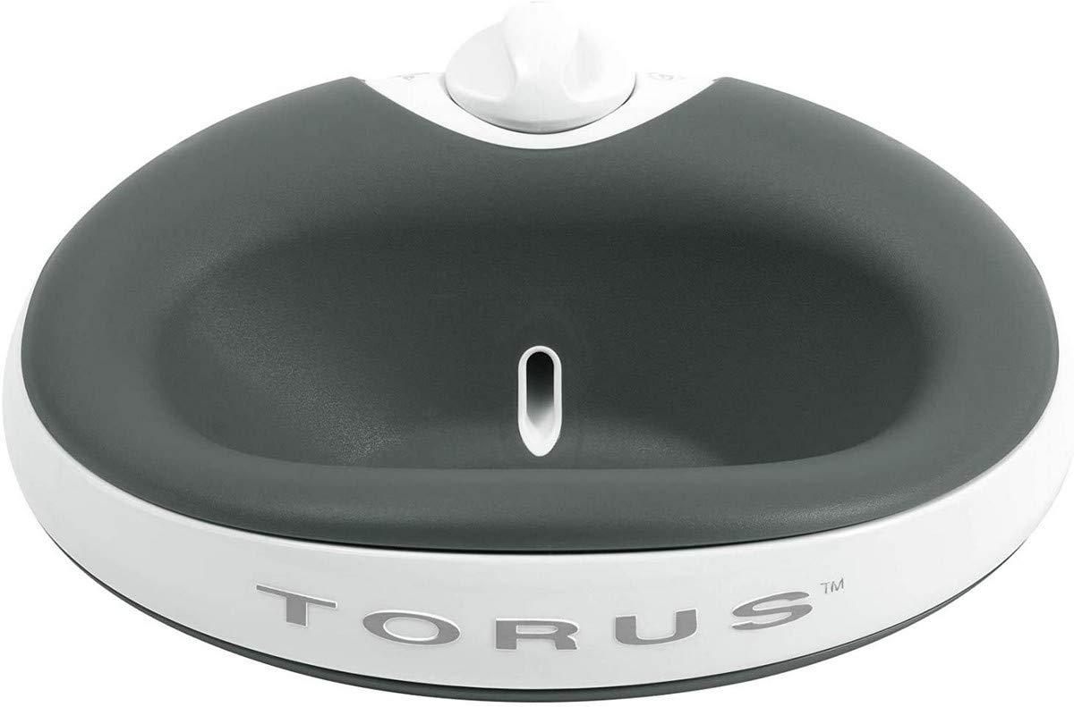 Torus Pet 1-Liter Water Bowl, Charcoal
