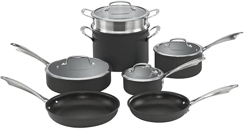 Miniatura 10 de Cuisinart - Apto para lavavajillas anodizado duro 11 unidades Batería de cocina