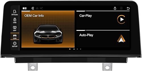 PEMP Pantalla Linux para BMW Serie 3 F30 NBT CIC System, compatible con CarPlay Android Auto inalámbrico con una cámara 720P AHD Revers 2012-2017