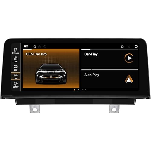 PEMP Linux Screen for BMW 3 Series F30 NBT CIC System, Support Wireless CarPlay Android Auto with a 720P AHD Revers Camera 2012-2017