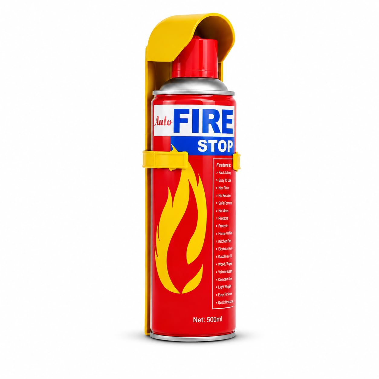 Fire Stop Fire Extinguisher Spray 500ml | Portable Fire Suppression Aerosol for Home, Kitchen, Car, Office & Emergency Safety Use | Easy-to-Use Fire Safety Spray-image-29