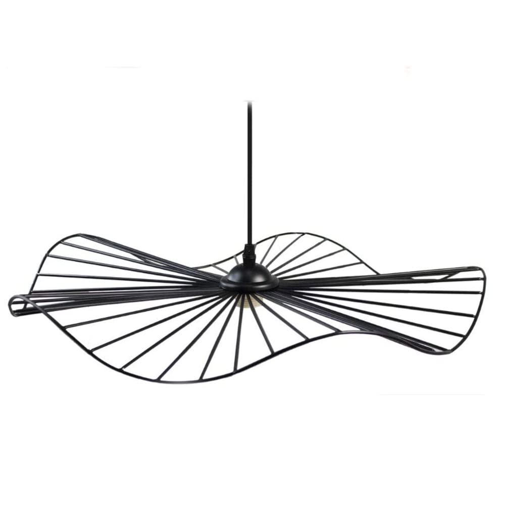 Vetrineinrete® Lampadario da soffitto pendente a sospensione di forma rotonda traforato plafoniera lampada portalampada con attacco e27 arredamento casa moderno (Nero) P52