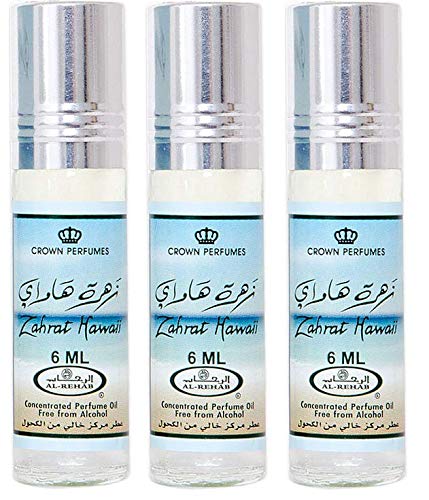 Set de 3 Almizcle Musc Zaharat Hawaii Al Rehab 6ML Perfumes de...