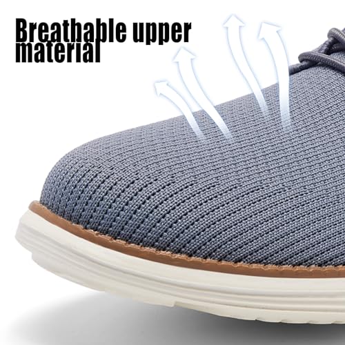 Men's Casual Dress Sneakers Mesh Lace-up Fashion Oxfords Comfortable Lightweight Walking Shoes3
