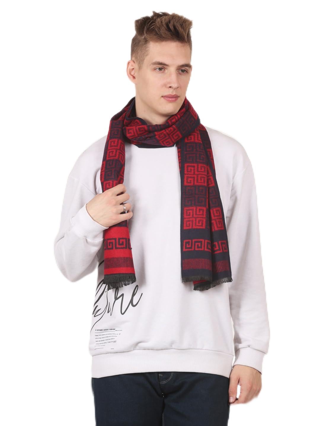 cazzano Red Checkered Stay warm and stylish this winter with our Classic Men’s Muffler-picture-15